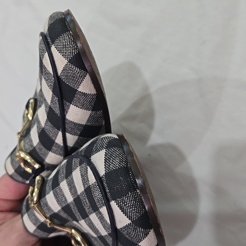 Coach Haley Gingham Loafers navy size 9B - Picture 10 of 10